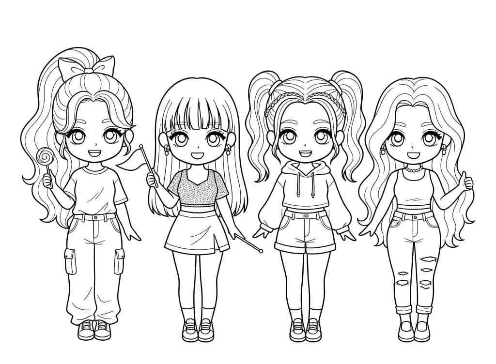 ζωγραφική Blackpink Χαριτωμένα Κορίτσια