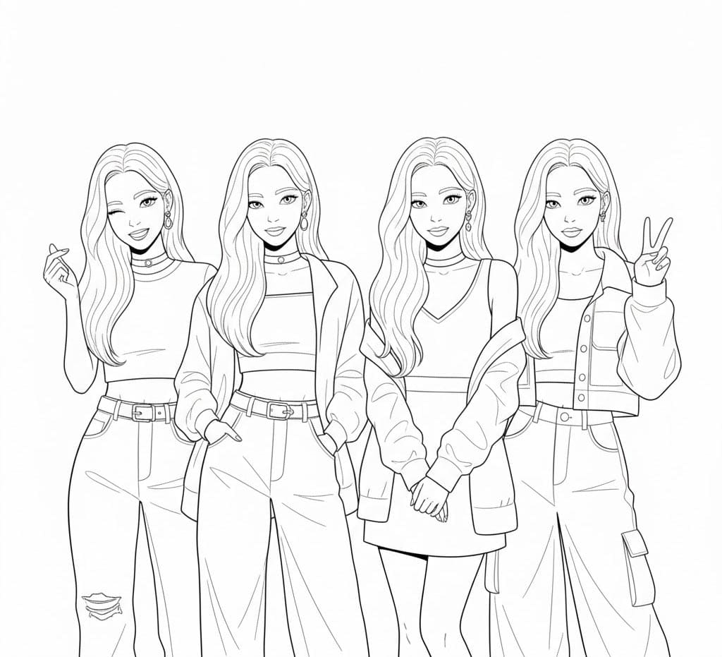 ζωγραφική Blackpink Δυναμική Ομάδα