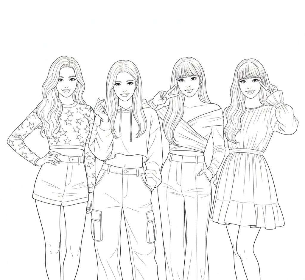 ζωγραφική Blackpink Φιλική Ομάδα