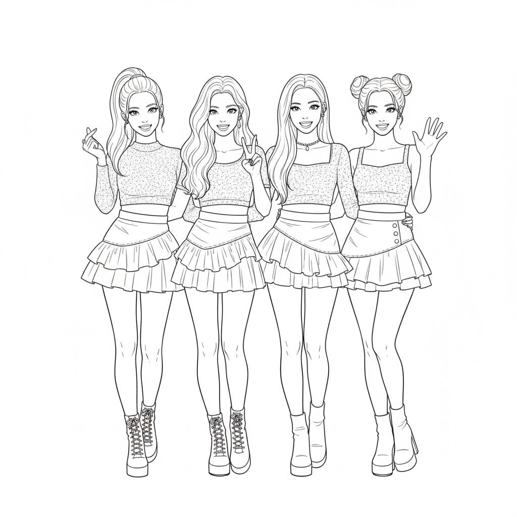 ζωγραφική Blackpink Γλυκό Στυλ