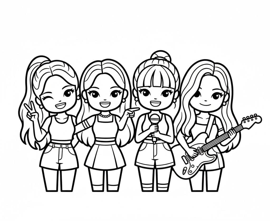 ζωγραφική Blackpink Καρτούν Στυλ