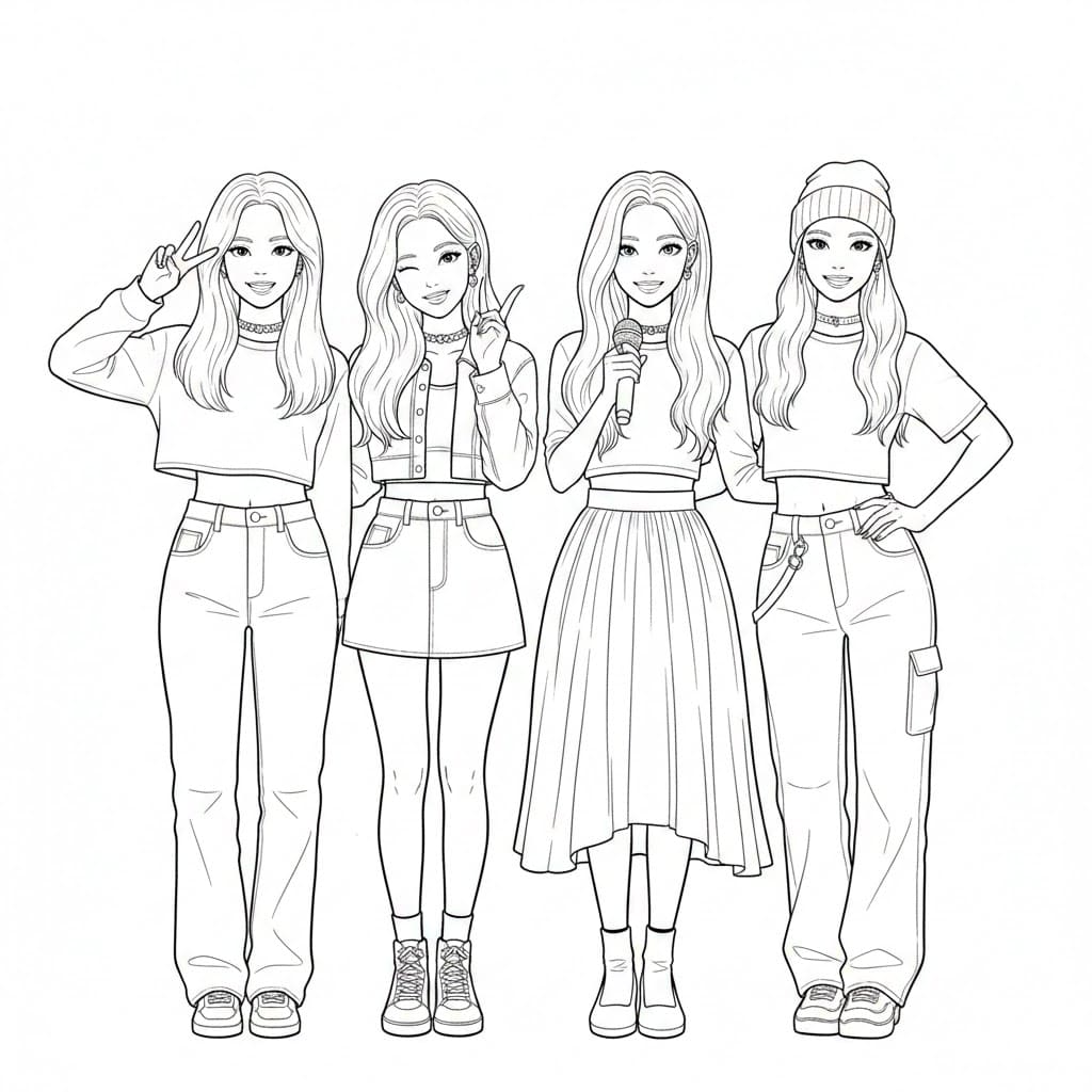 ζωγραφική Blackpink Κλασική Πόζα