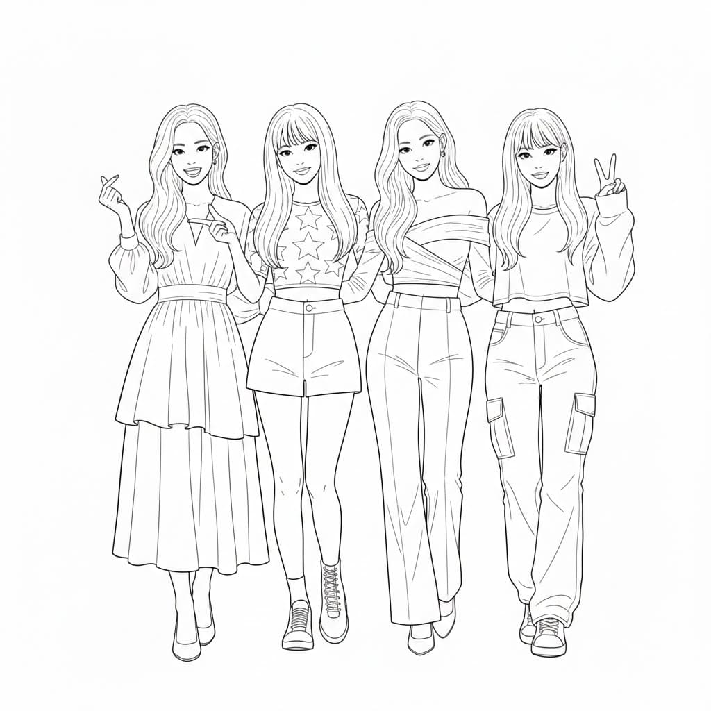 ζωγραφική Blackpink Κομψή Εμφάνιση