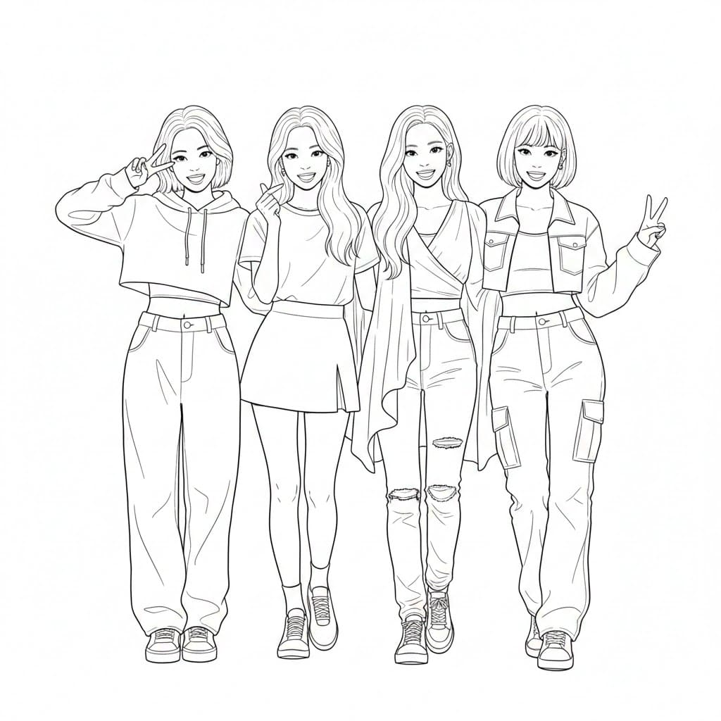 ζωγραφική Blackpink Στυλ Μόδας