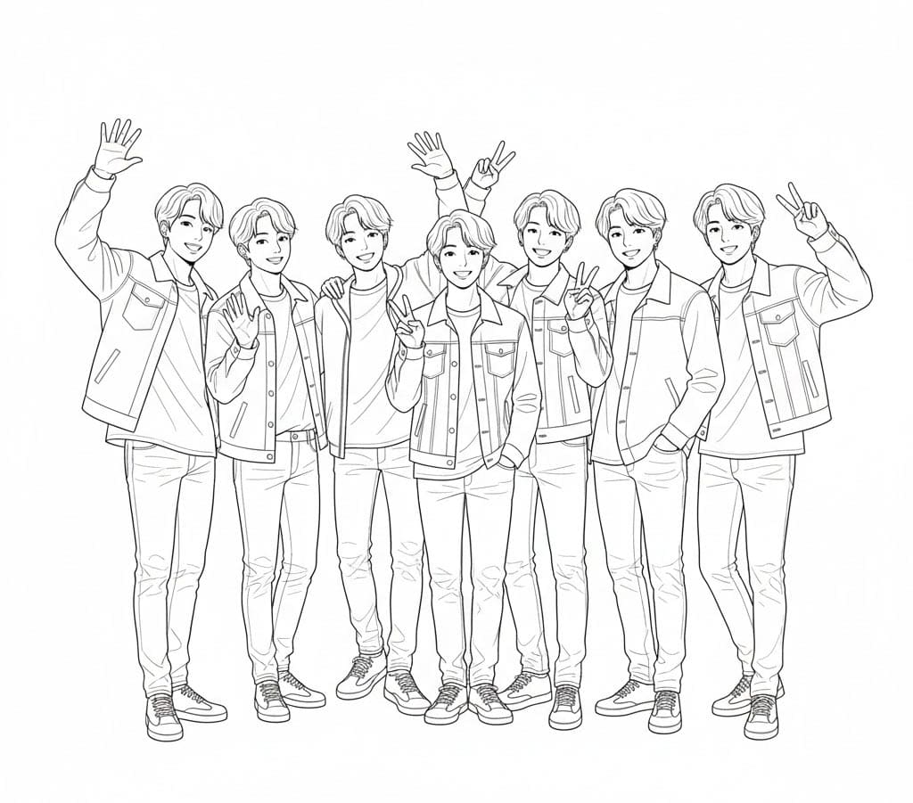 ζωγραφική BTS Χαρούμενη Στιγμή