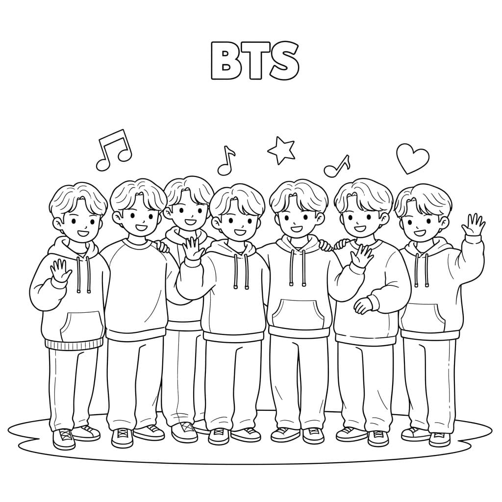 ζωγραφική BTS Ενωμένοι