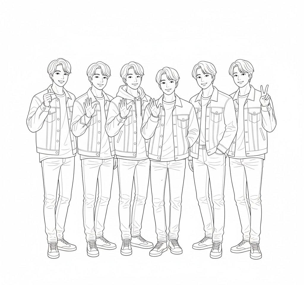 ζωγραφική BTS Φιλική Στιγμή