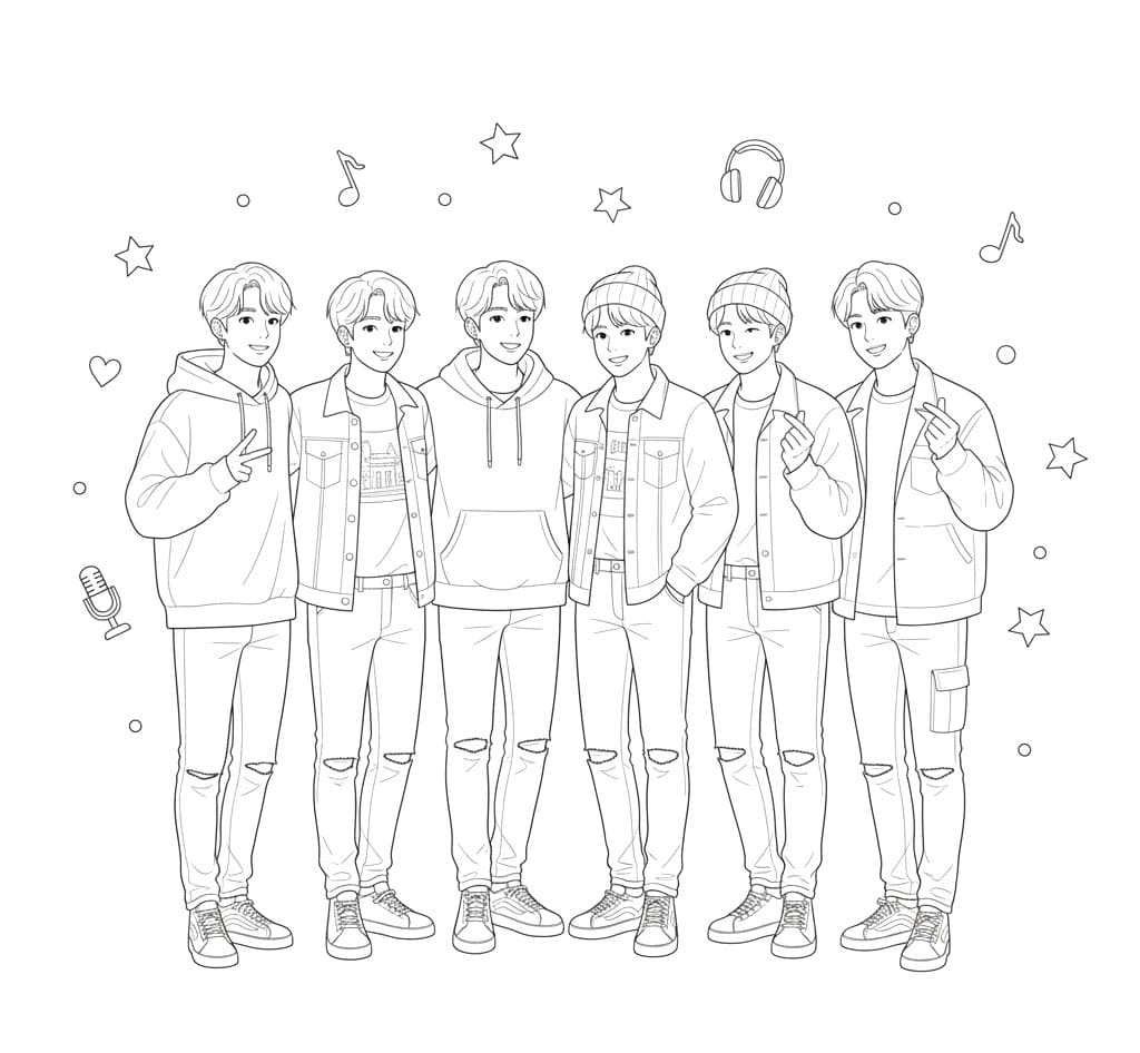 ζωγραφική BTS Με Αστέρια