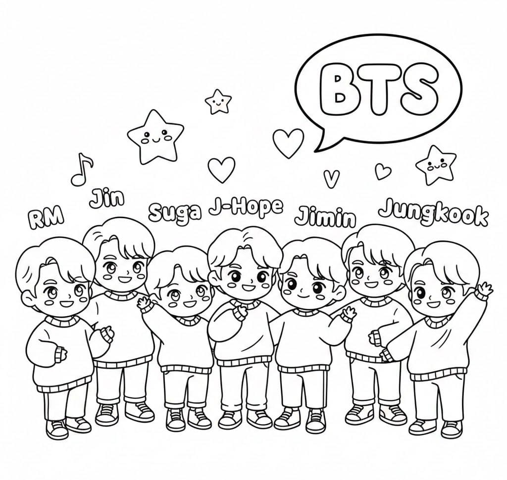 ζωγραφική BTS Τσίμπι Στυλ