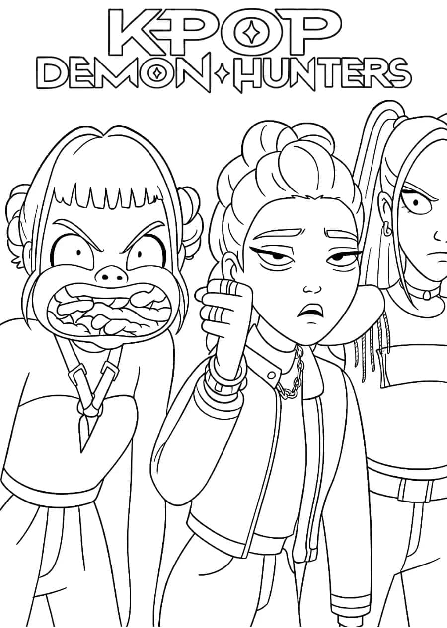 ζωγραφική Χαρακτήρες K-Pop Κυνηγοί Δαιμόνων
