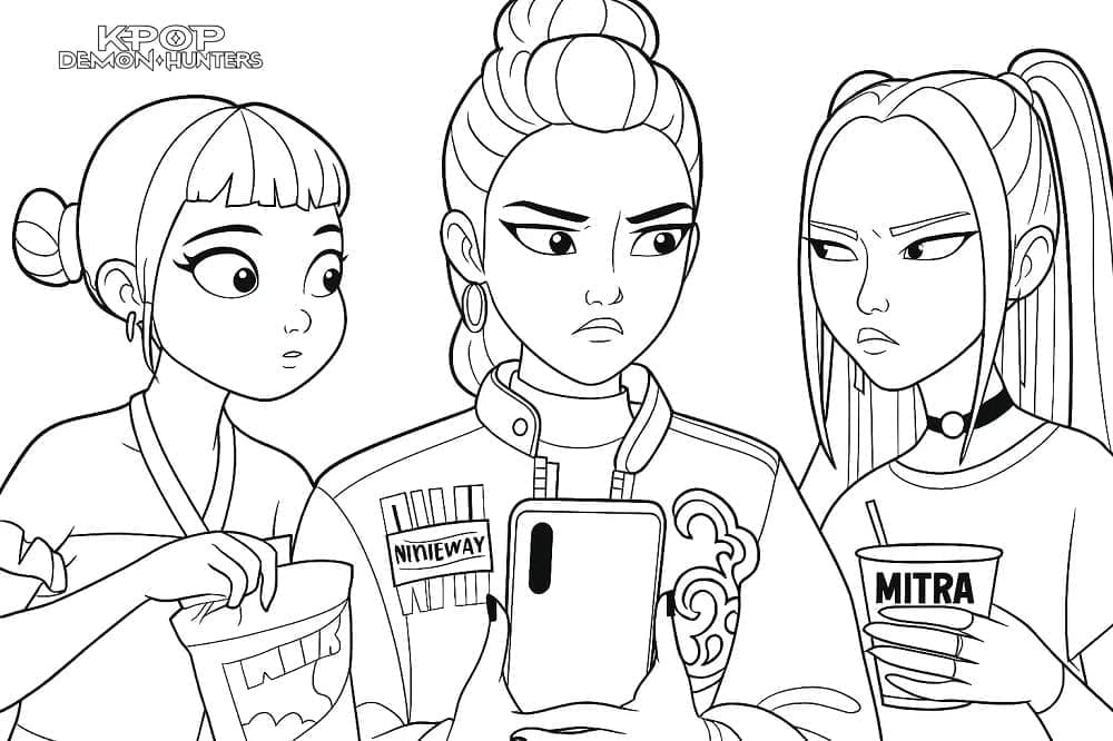 ζωγραφική Δωρεάν εικόνα K-Pop Κυνηγοί Δαιμόνων