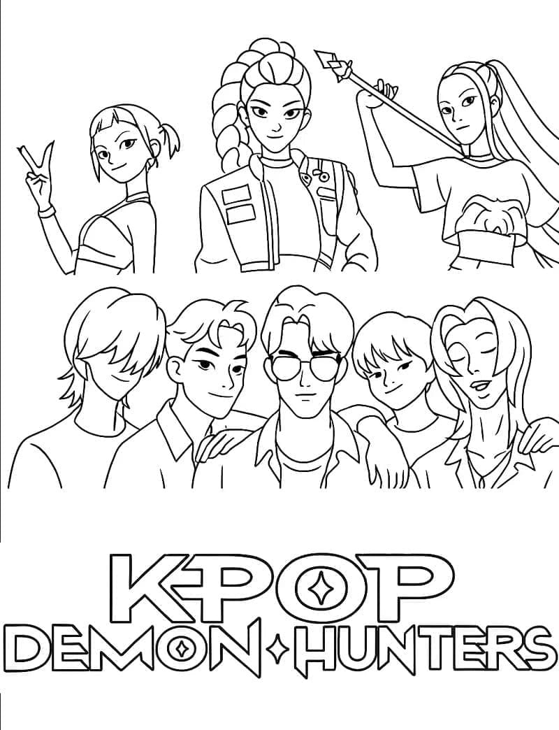 ζωγραφική Δωρεάν K-Pop Κυνηγοί Δαιμόνων