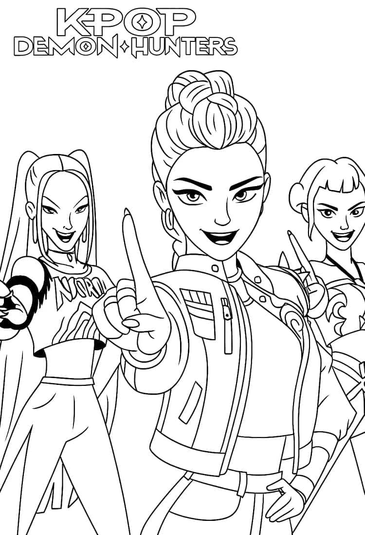 ζωγραφική Δροσερός K-Pop Κυνηγοί Δαιμόνων