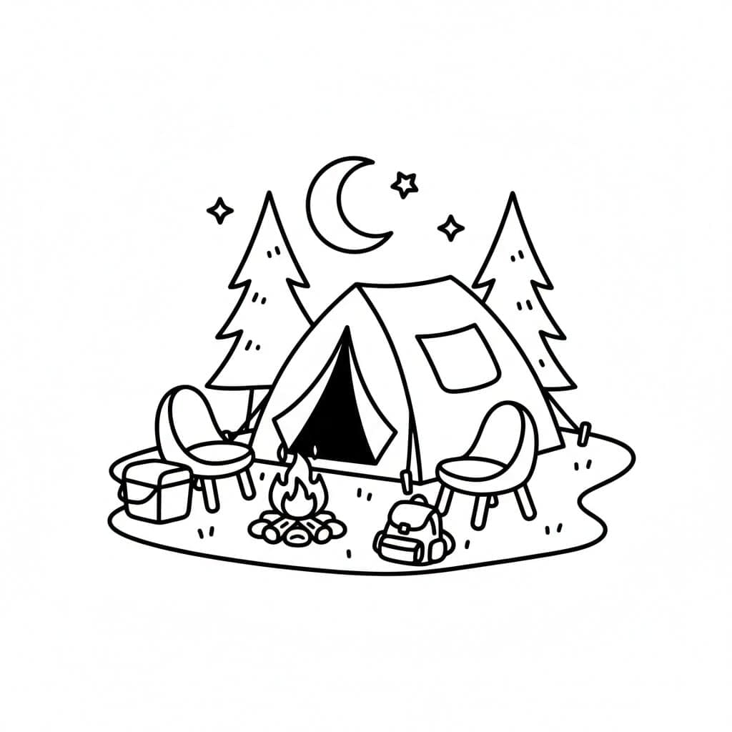 ζωγραφική Εικόνα κάμπινγκ