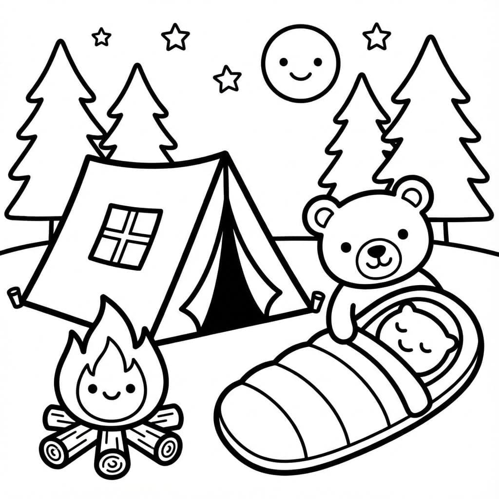 ζωγραφική Εκτυπώσιμο για κάμπινγκ