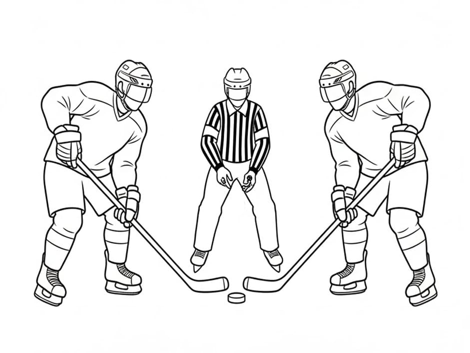 ζωγραφική Έναρξη Αγώνα Χόκεϊ