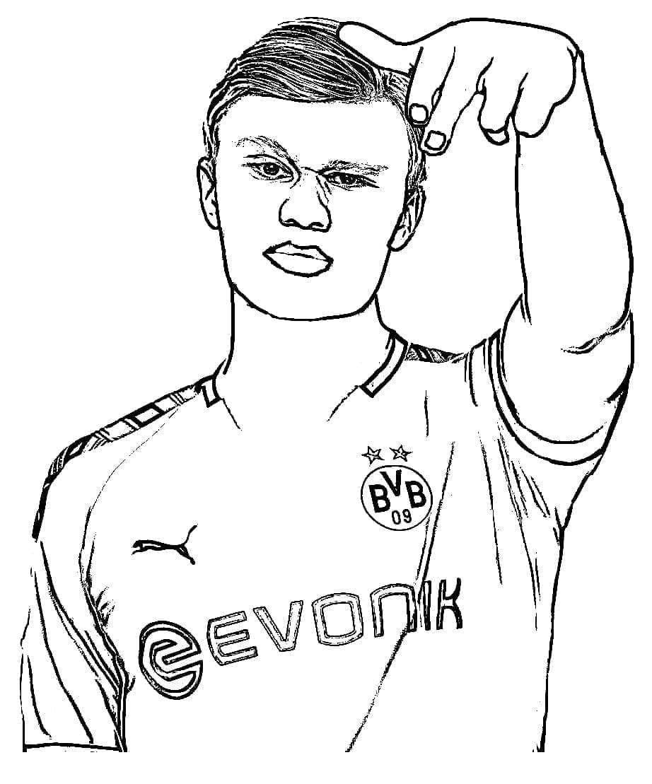 ζωγραφική Έρλινγκ Χάαλαντ Δωρεάν εκτυπώσιμο