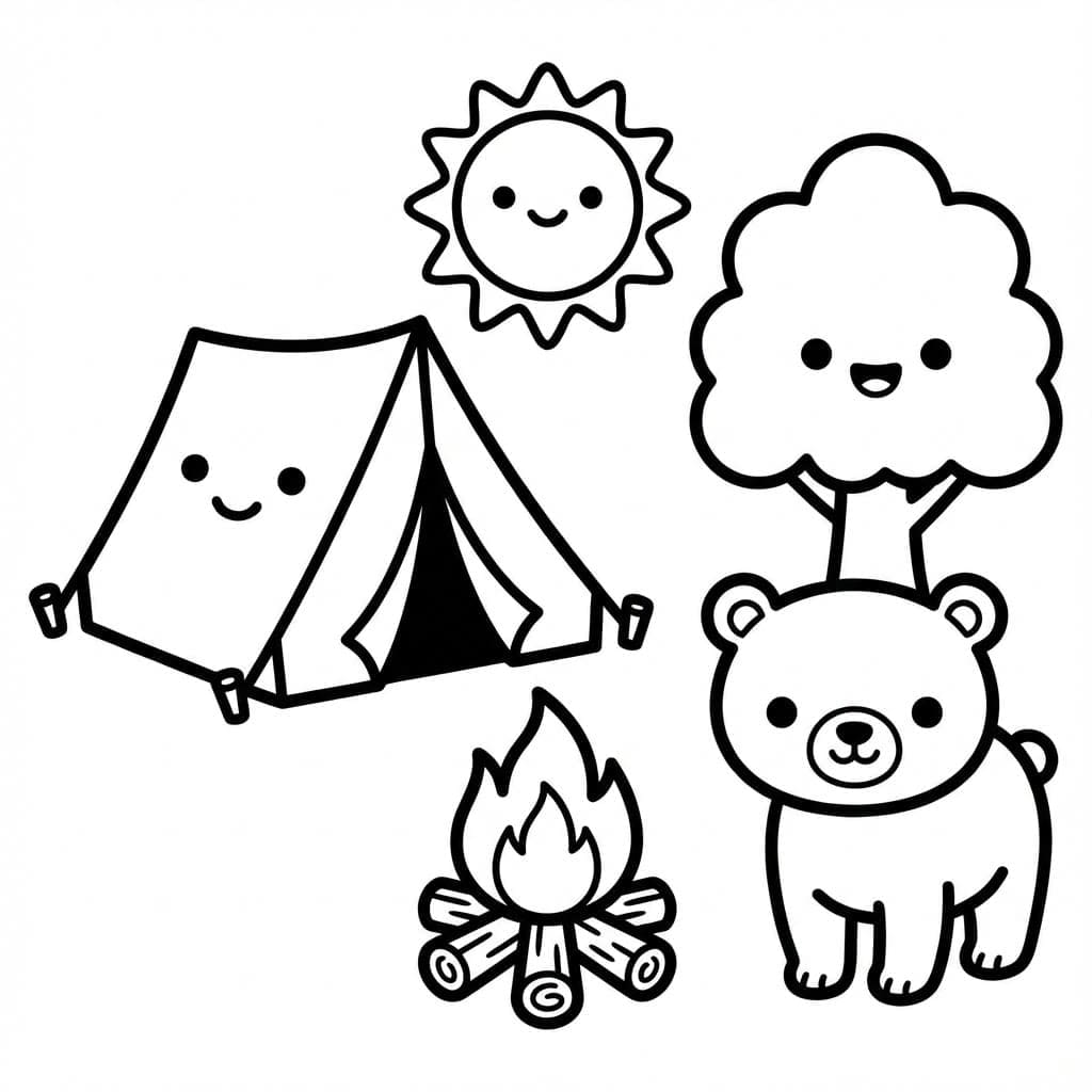 ζωγραφική Γλυκό ταξίδι κάμπινγκ