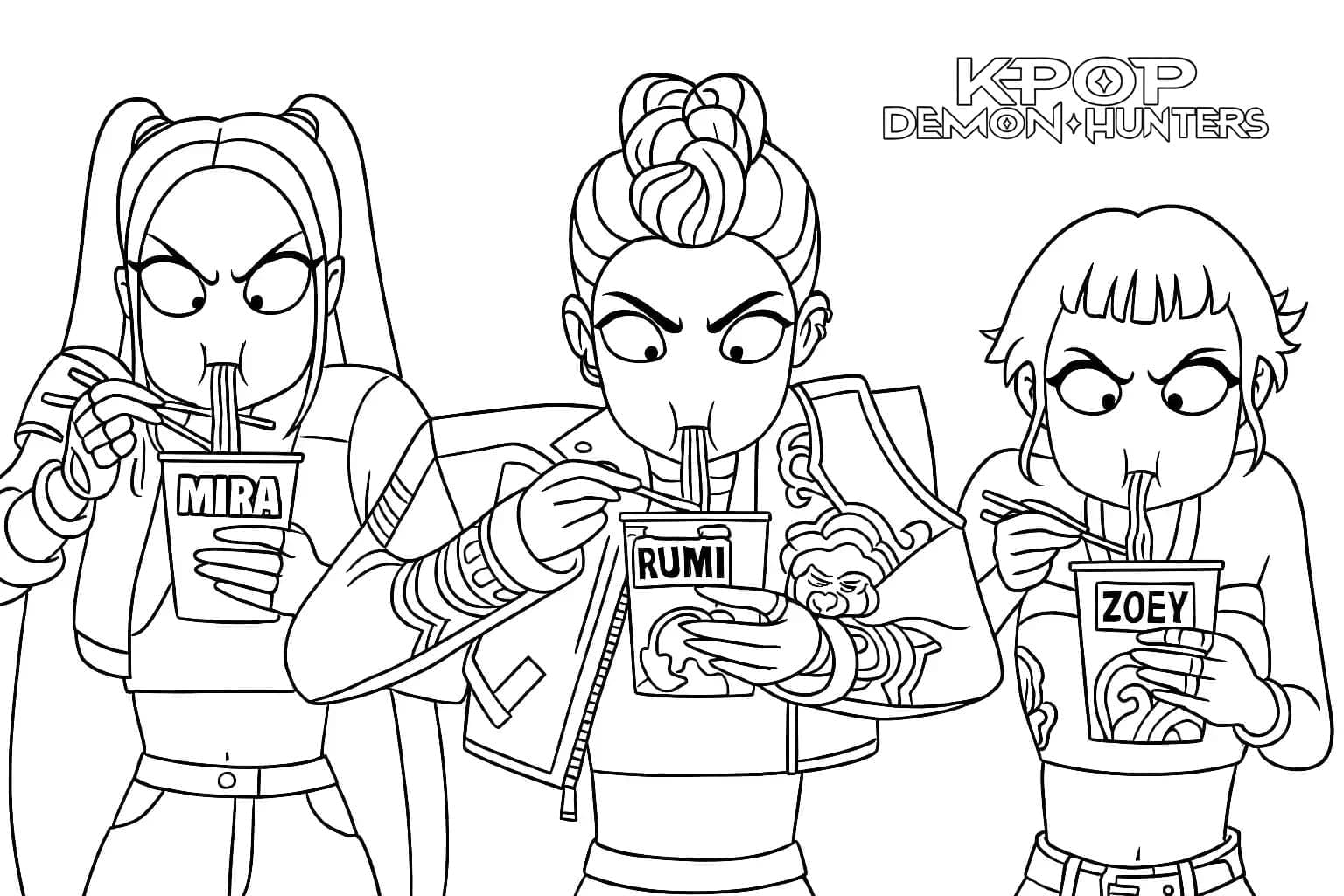 ζωγραφική K-Pop Κυνηγοί Δαιμόνων Αστείος