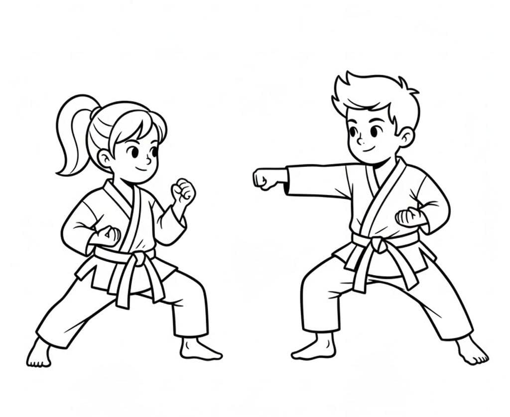 ζωγραφική Καράτε Αγώνας Δύο