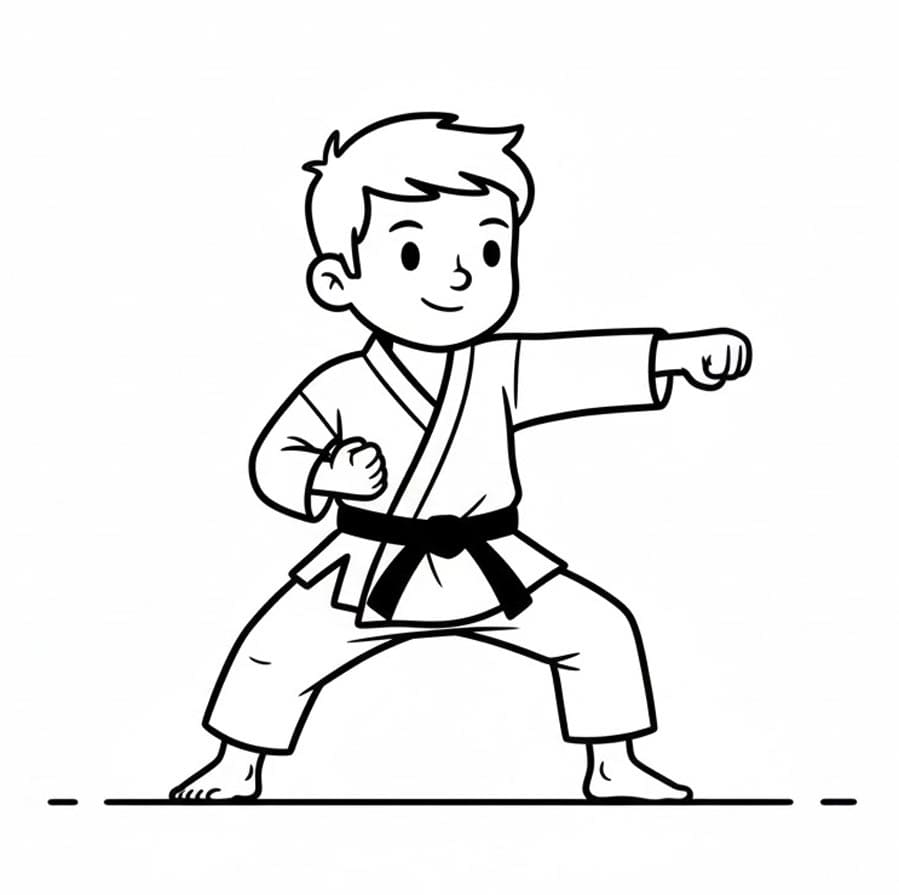ζωγραφική Καράτε Δυνατή Γροθιά