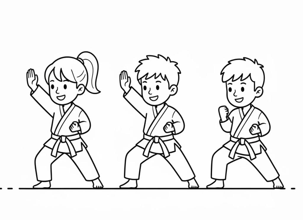 ζωγραφική Καράτε Έτοιμη Στάση