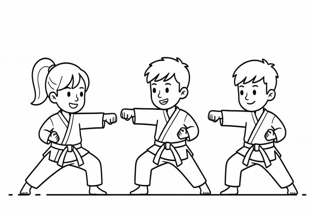 ζωγραφική Καράτε Ομαδική Προπόνηση