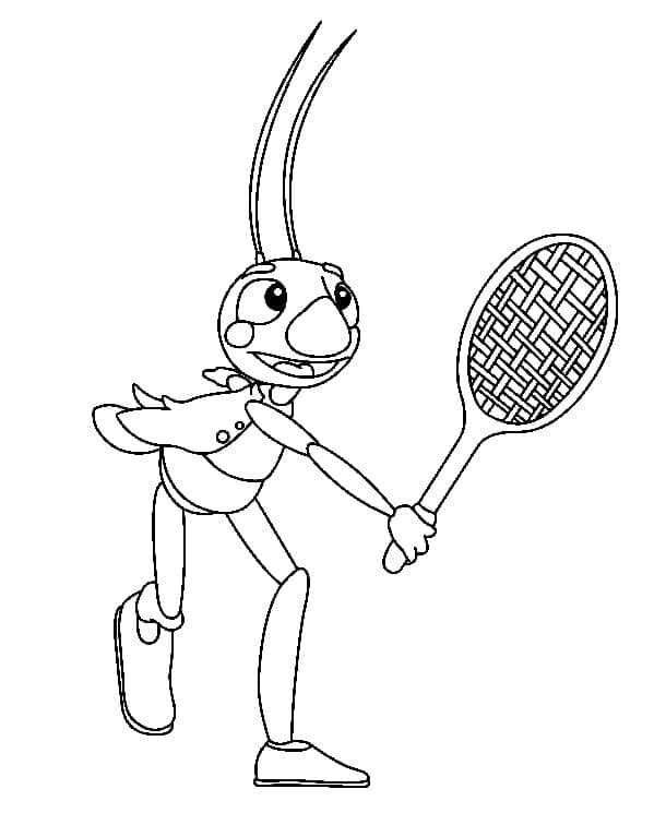 ζωγραφική Κρίκετ Παίζει Μπάντμιντον