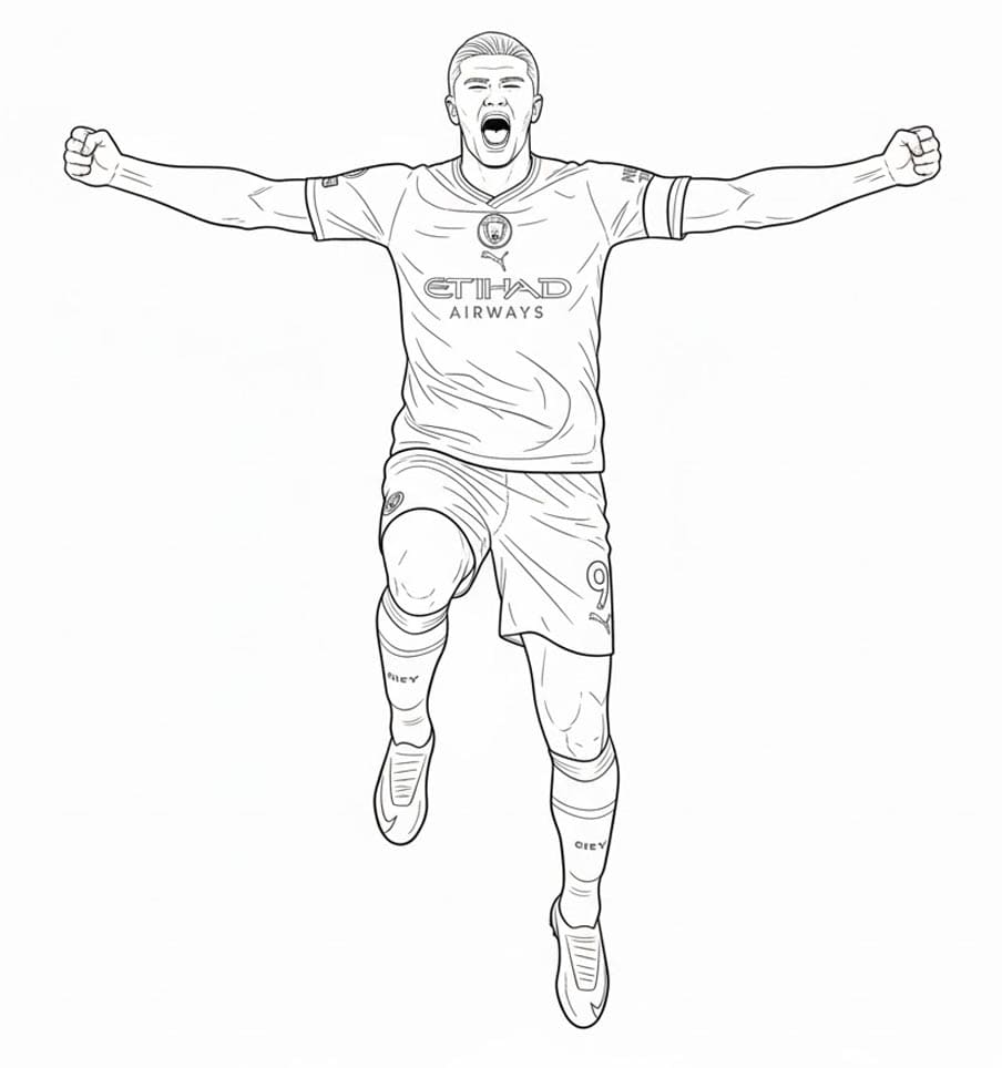 ζωγραφική Ο Έρλινγκ Χάαλαντ χαρούμενος