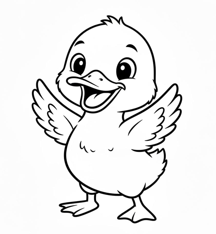 ζωγραφική Παπάκι που Πετά