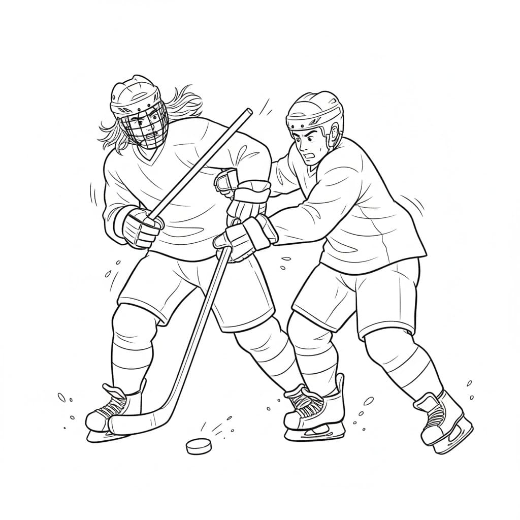 ζωγραφική Σκληρό Παιχνίδι Χόκεϊ