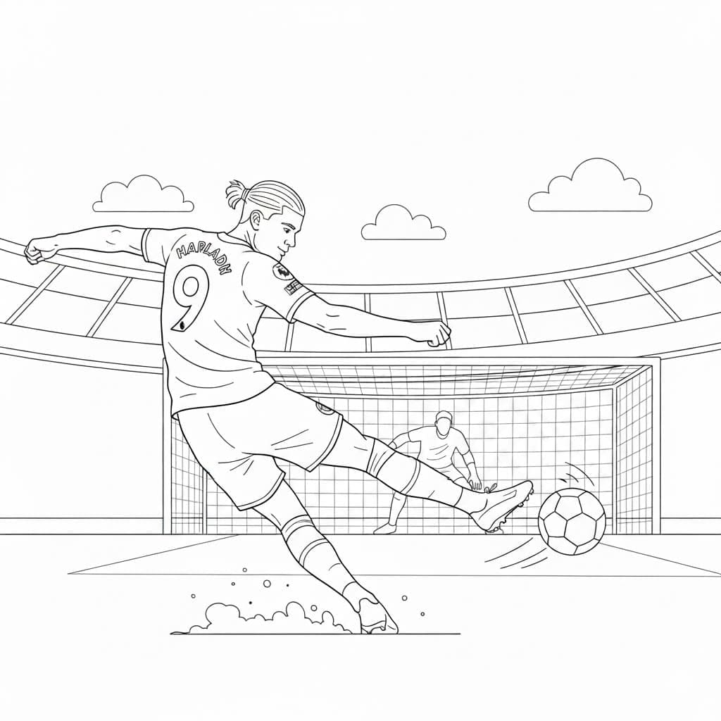 ζωγραφική Σουτ του Έρλινγκ Χάαλαντ