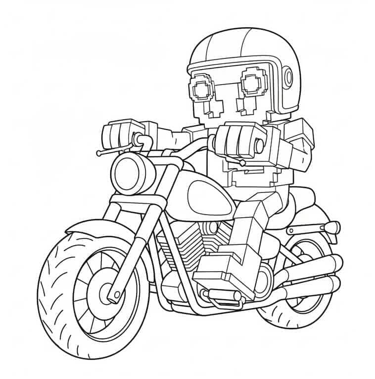 ζωγραφική 67 Ο Brainrot οδηγεί μοτοσικλέτα