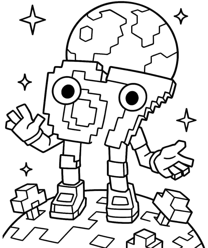 ζωγραφική 67 Ρομπότ Brainrot στον πλανήτη