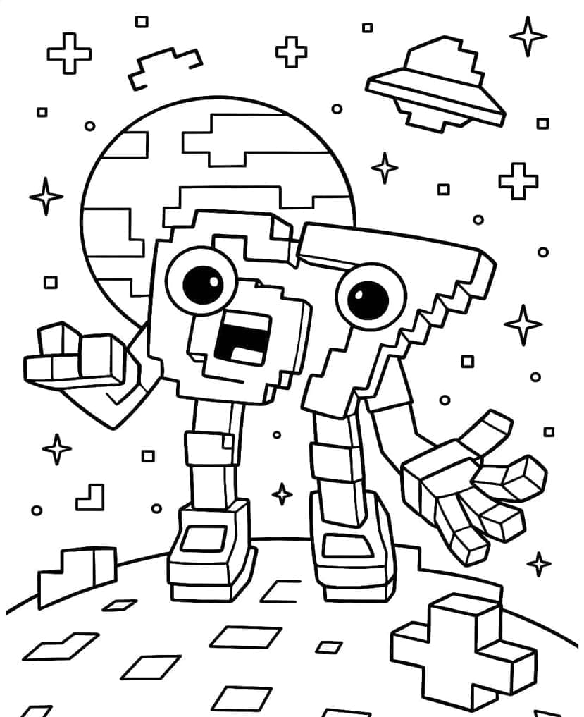 ζωγραφική 67 Σκηνή UFO στο διάστημα Brainrot