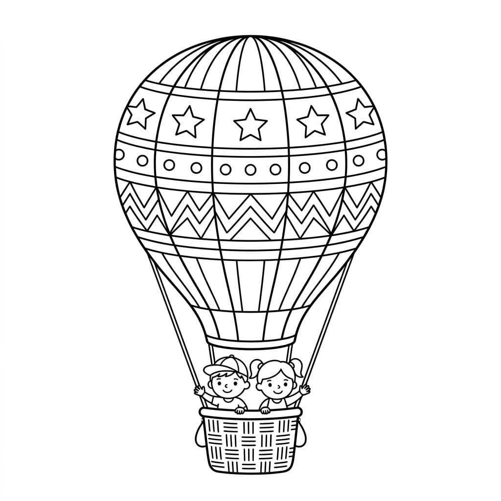 ζωγραφική Αστερόφωτο Αερόστατο