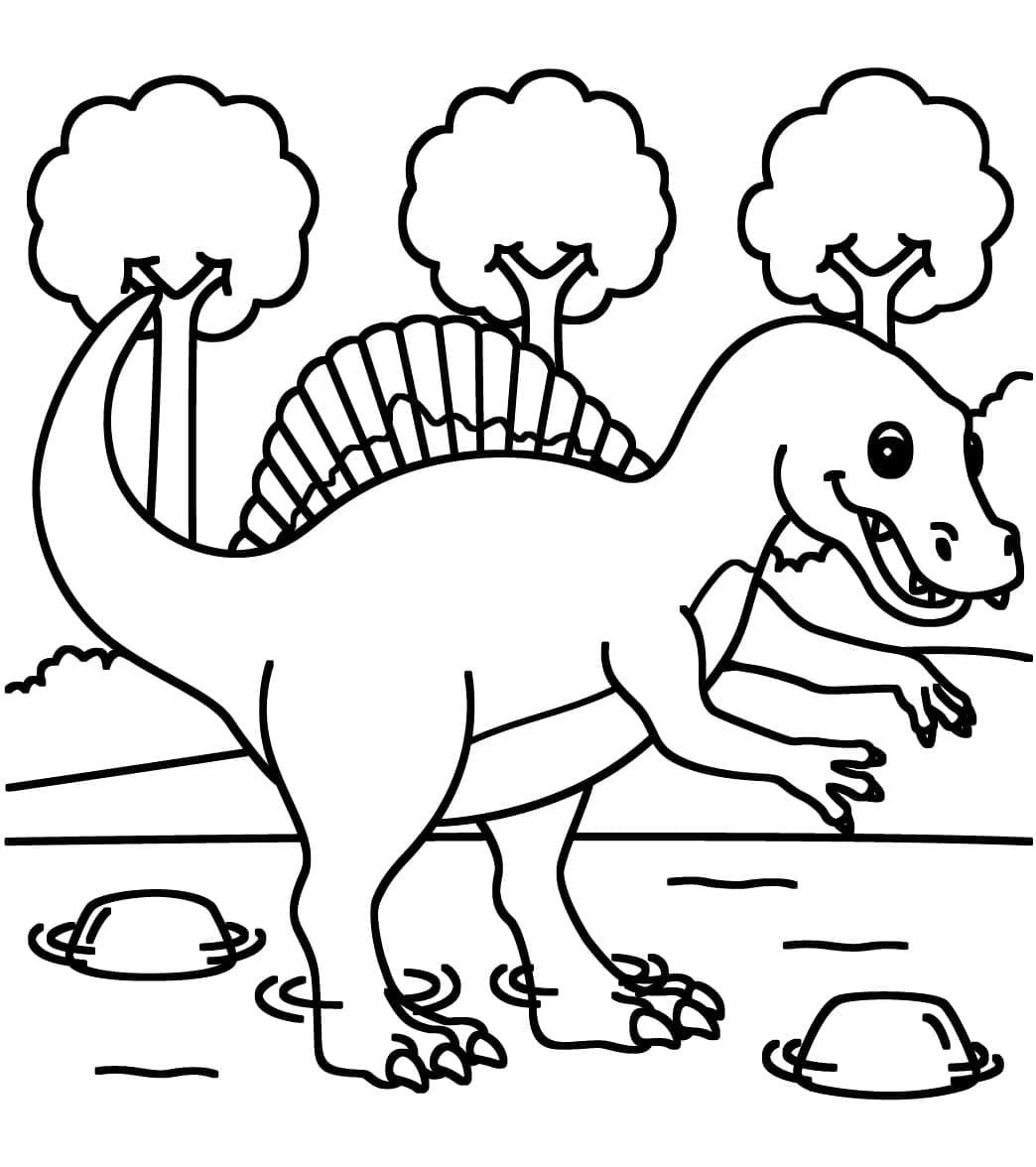 ζωγραφική Αξιολάτρευτος Σπινοσαύρος