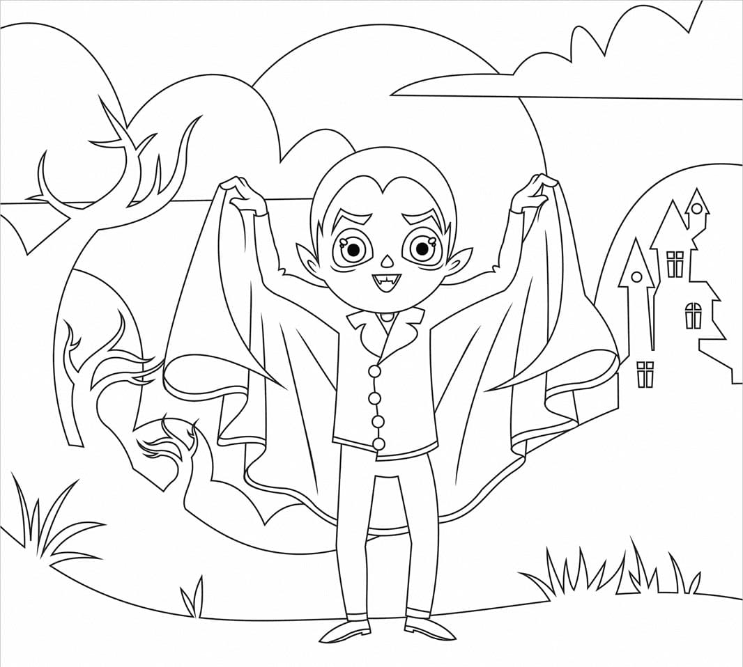 ζωγραφική Χάλοουιν Βρικόλακας