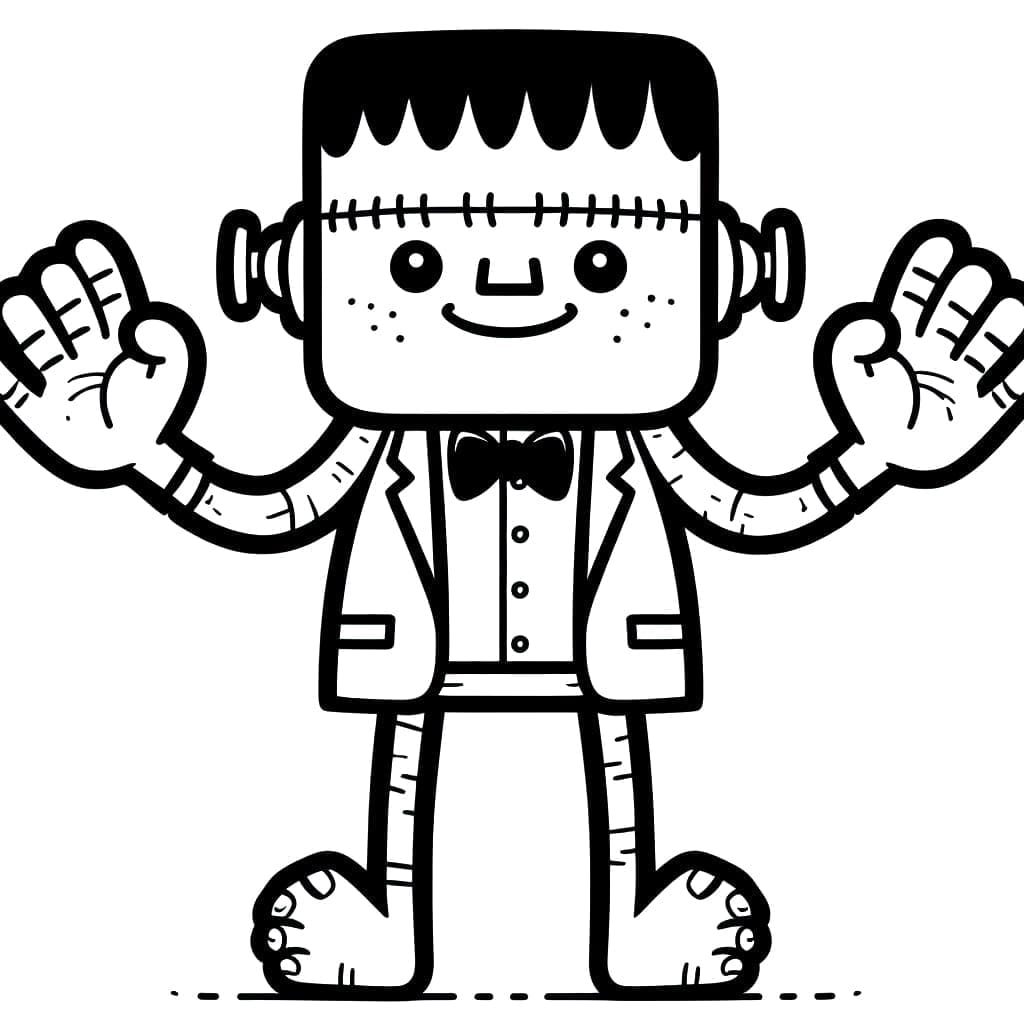 ζωγραφική Χαμογελαστός Φρανκενστάιν