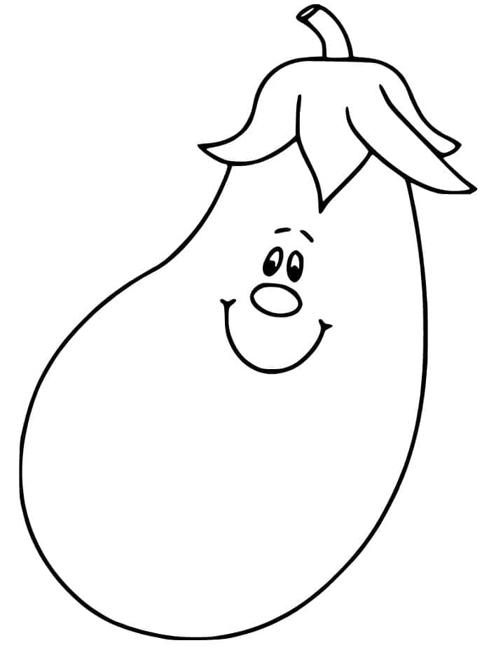 ζωγραφική Χαριτωμένη μελιτζάνα