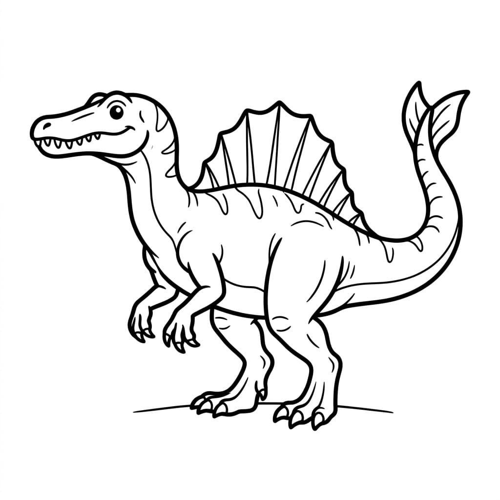 ζωγραφική Χαρούμενος Σπινόσαυρος