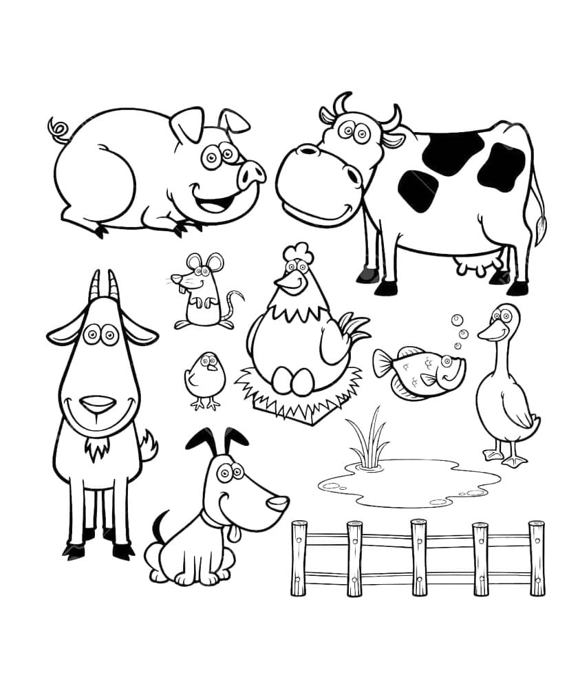 ζωγραφική Δωρεάν εκτυπώσιμα ζώα φάρμας