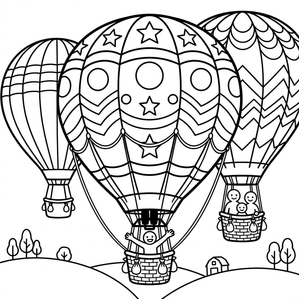 ζωγραφική Γιορτινό Αερόστατο