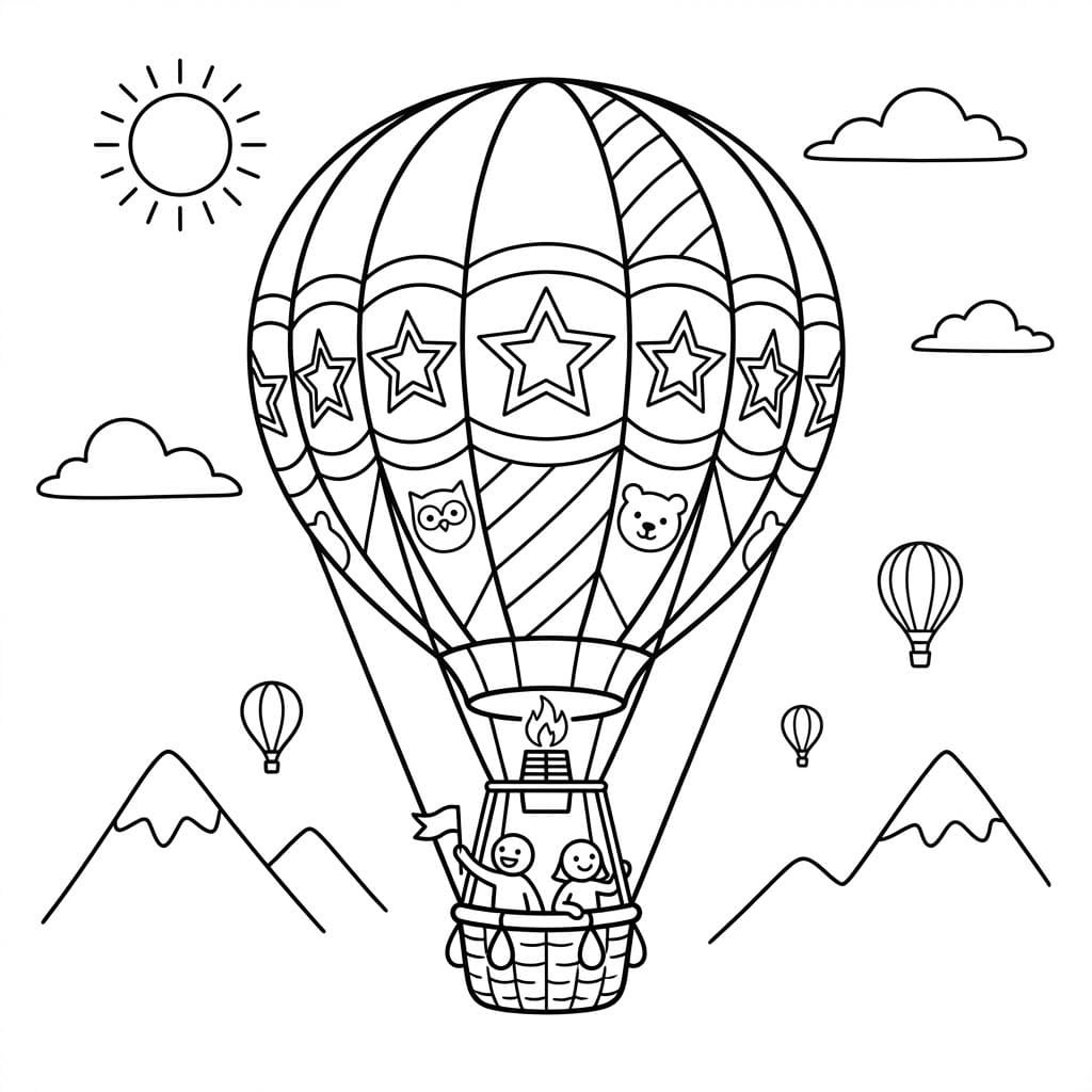 ζωγραφική Ηλιόλουστο Αερόστατο