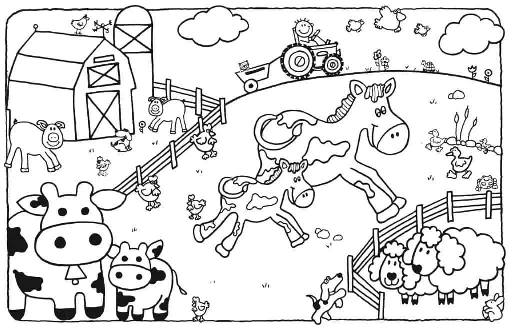 ζωγραφική Κανονικά ζώα φάρμας