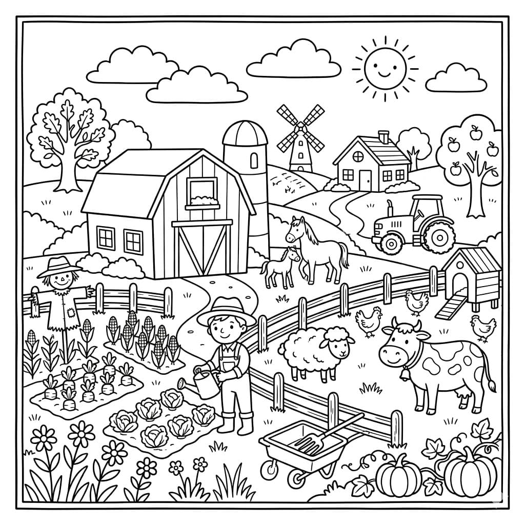 ζωγραφική Κήπος Του Αγροκτήματος