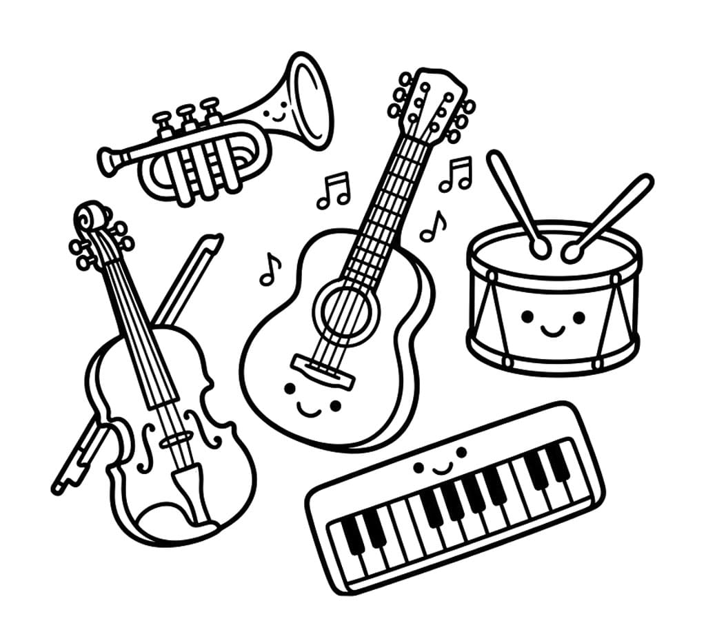 ζωγραφική Κύκλος από Μουσικά Όργανα