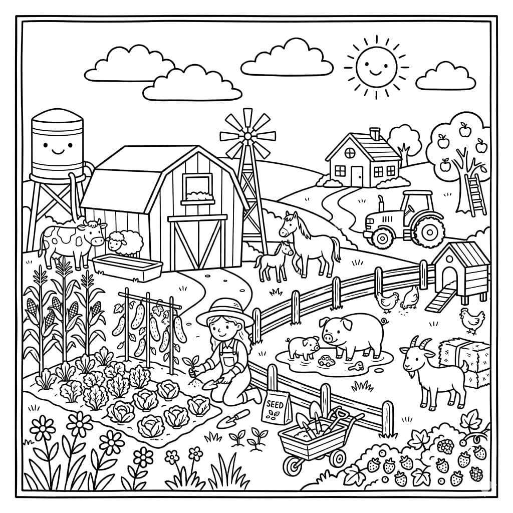 ζωγραφική Λαχανόκηπος Αγροκτήματος