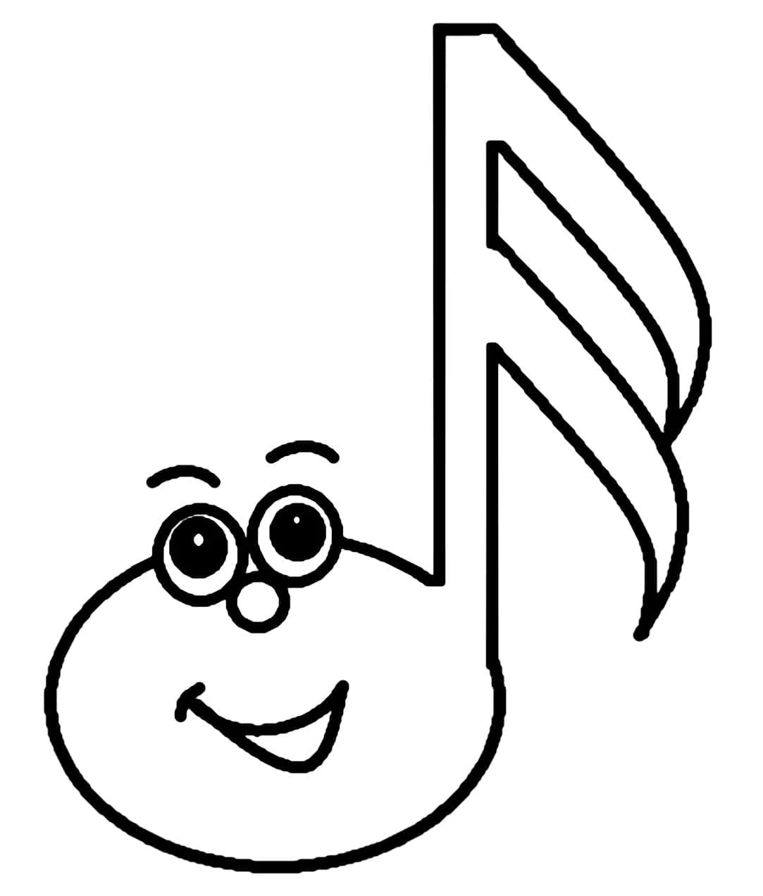 ζωγραφική Μια χαριτωμένη μουσική νότα εικών