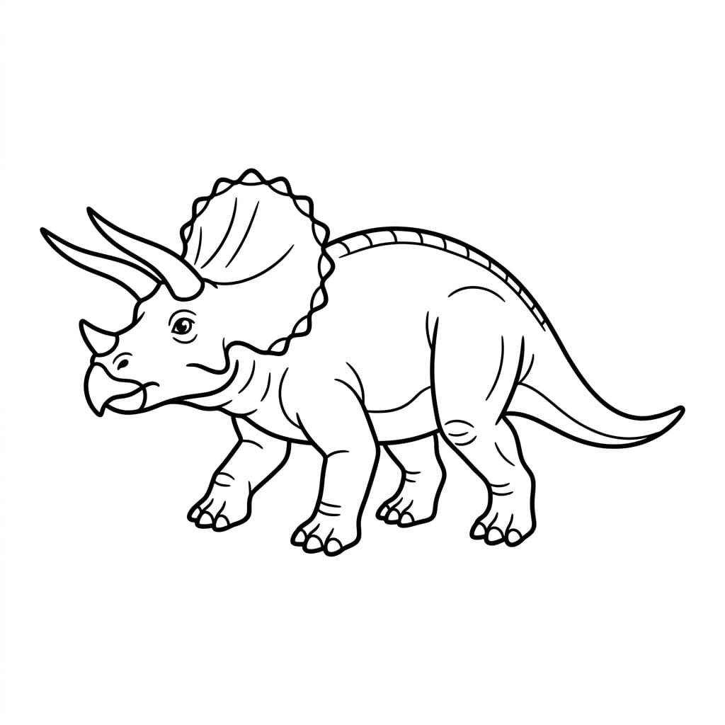 ζωγραφική Μικρός Τρικεράτοπας σε περιπέτεια